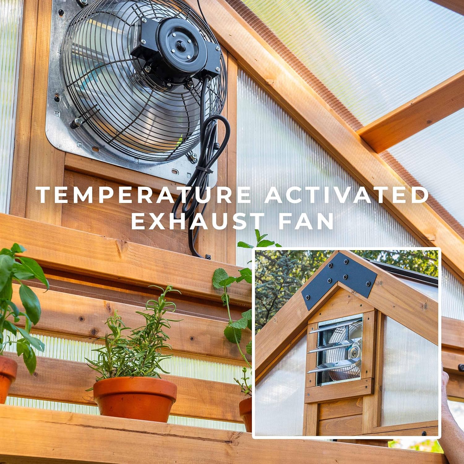 Temperature-activated fan